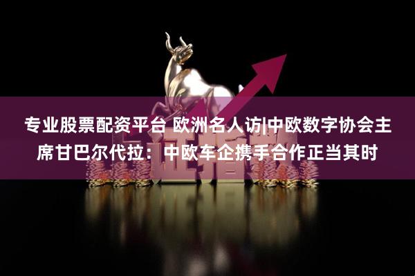 专业股票配资平台 欧洲名人访|中欧数字协会主席甘巴尔代拉：中欧车企携手合作正当其时