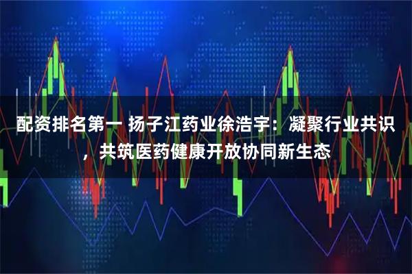 配资排名第一 扬子江药业徐浩宇：凝聚行业共识，共筑医药健康开放协同新生态